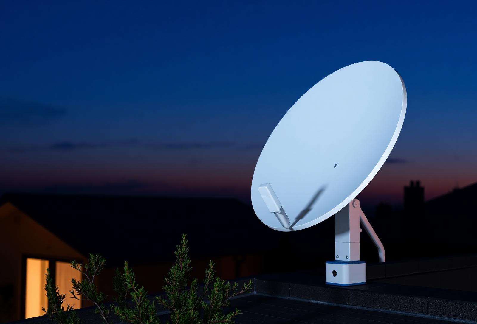 SkySAT residential dish at dusk